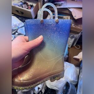 Sparkle light up rain boots